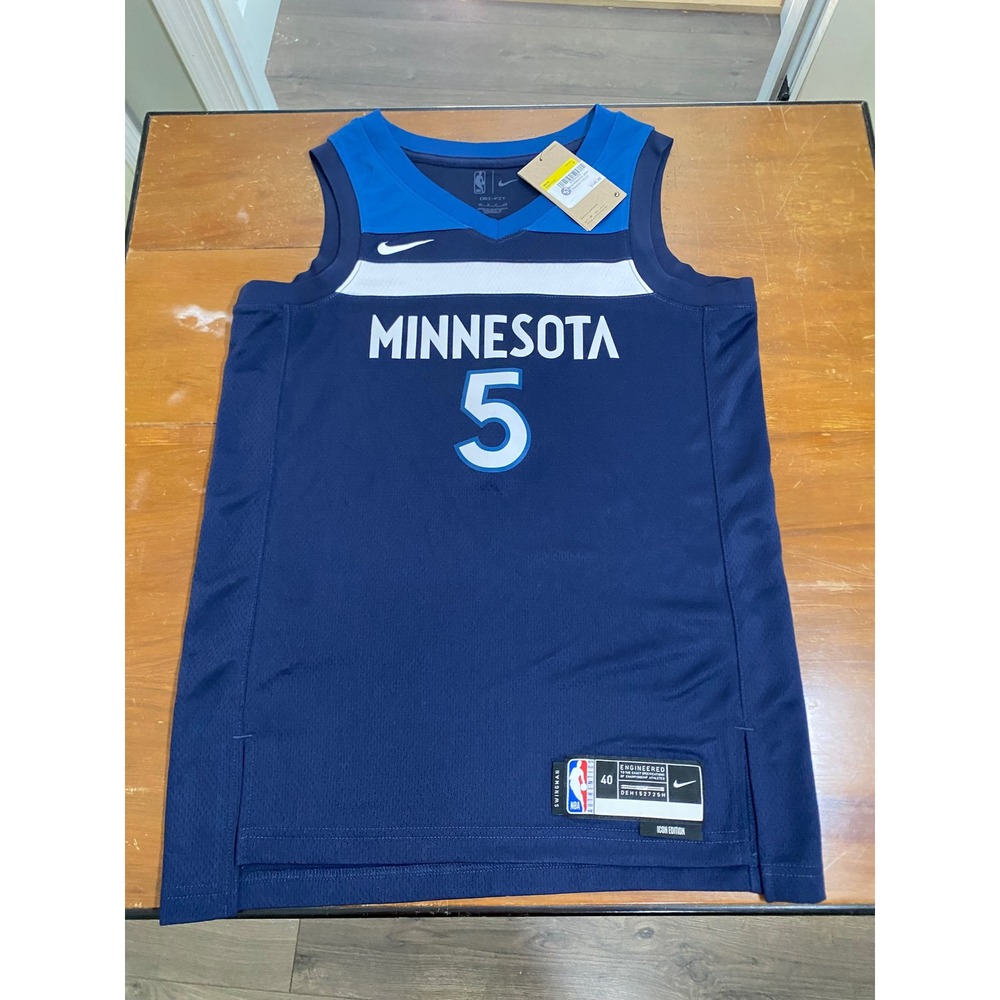NWT Nike NBA Jersey Mens Small Blue Anthony Edwards Timberwolves Icon Edition